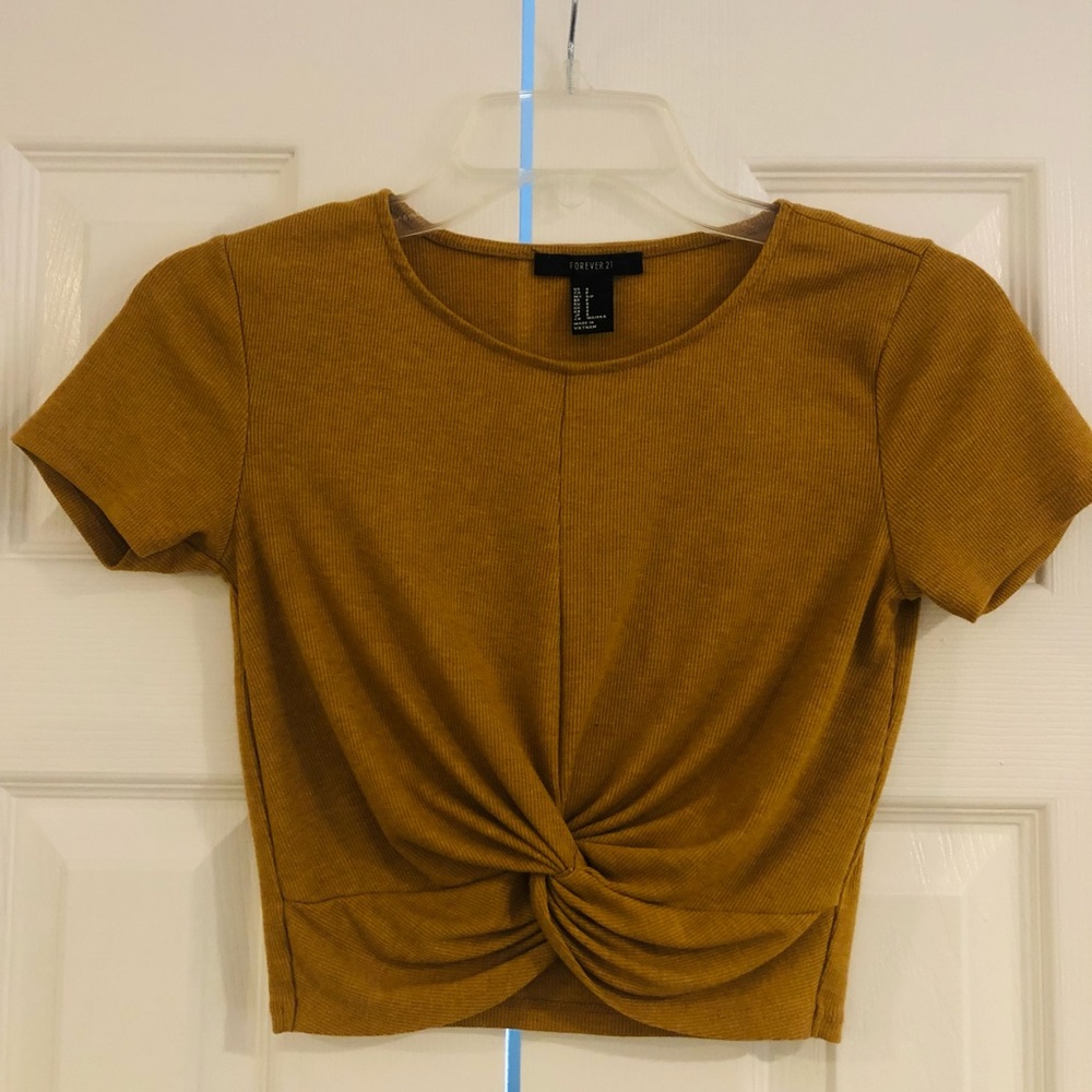 Yellow Forever 21 crop top